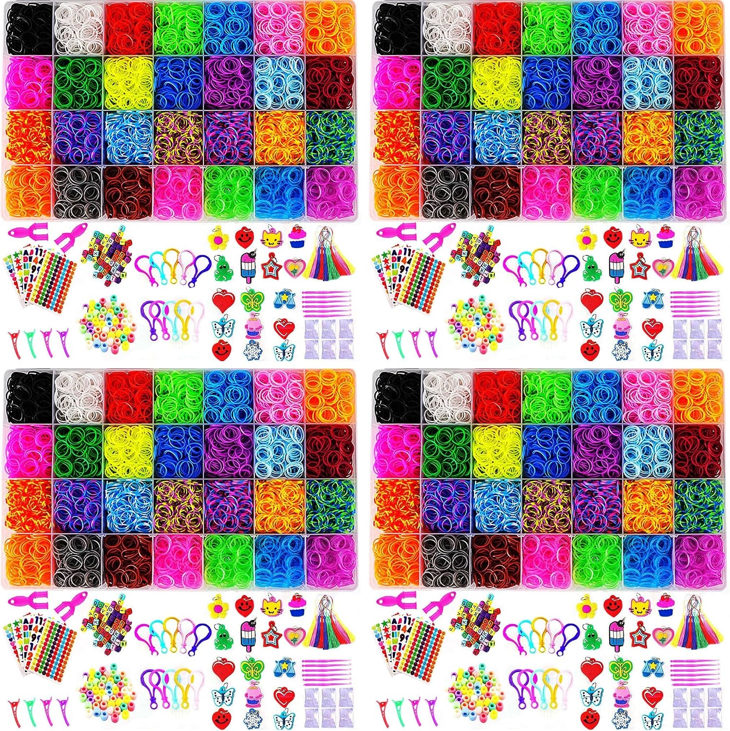 YITOHOP 12080+ Loom Bands Set, Rubber Bands for Bracelet Making Kit, DIY Arts & Crafts Idea, Friendship Bracelet Birthday Gift Kits for Kids Girls Boys Creative Art Crafts