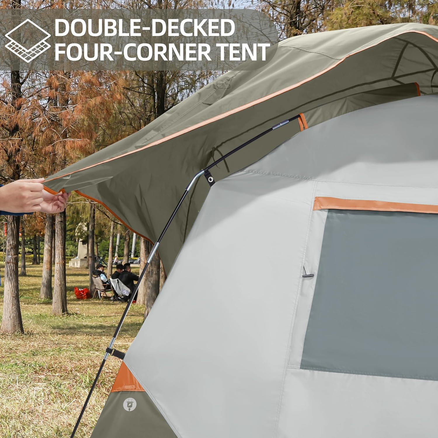 CAMEL CROWN Tents for Camping 4/8 Person Waterproof Tent Quick Setup Folding Outdoor Backpacking Tents Family Hiking