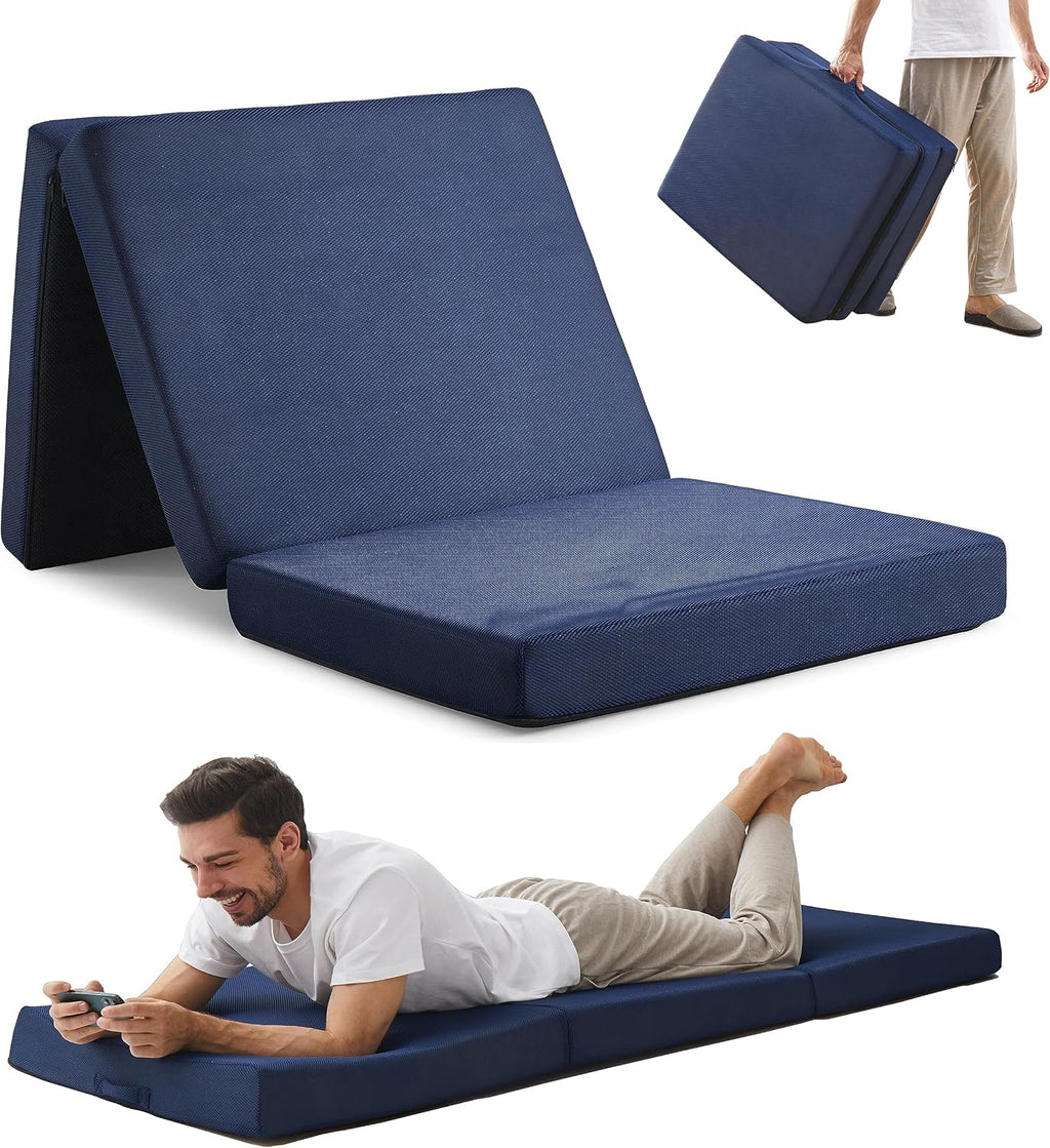 Jamdok Sleeping Mats for Adults,Memory Foam Trifold Mattress