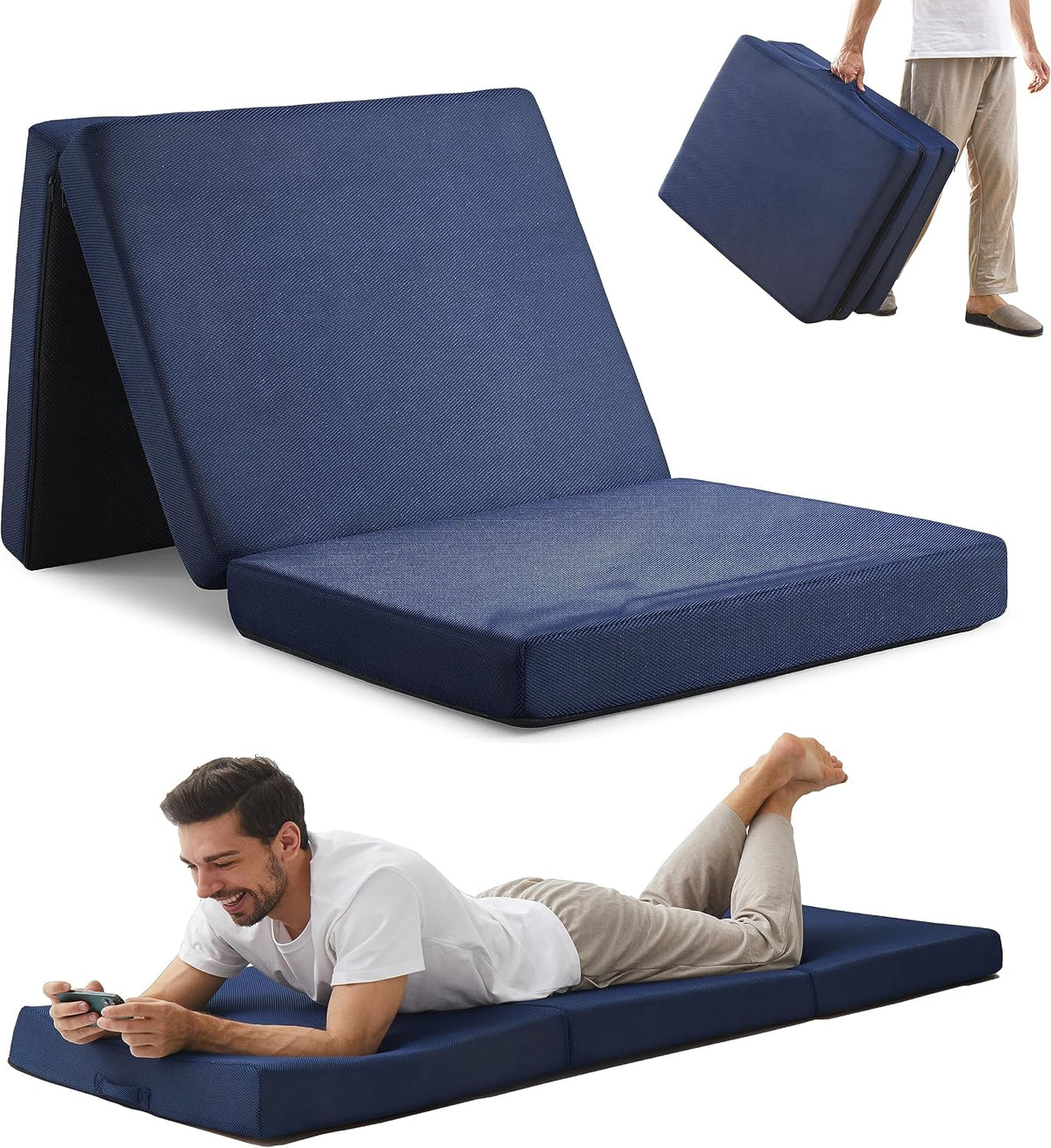 Jamdok Sleeping Mats for Adults,Memory Foam Trifold Mattress