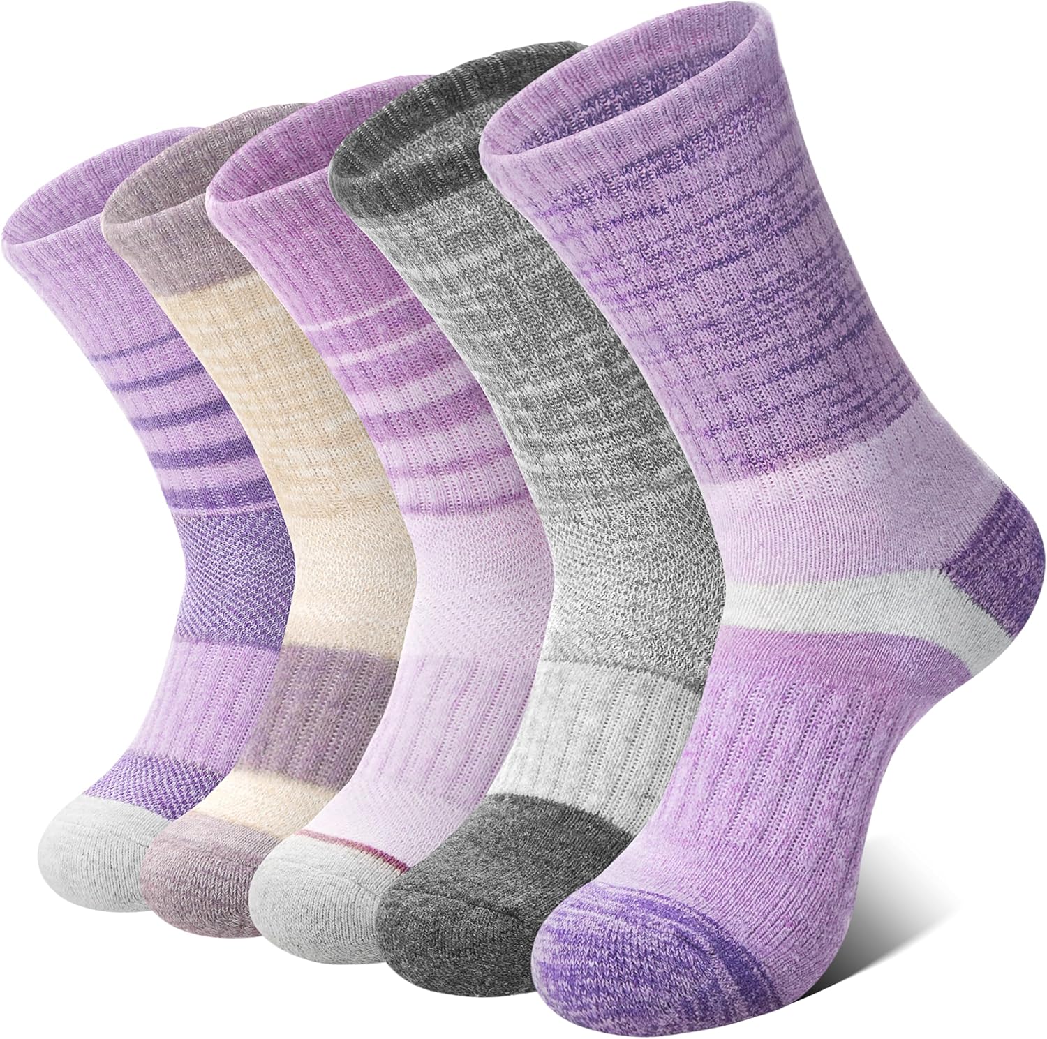 Anlisim Merino Wool Hiking Running Socks for Women, Boot Work Crew Socks