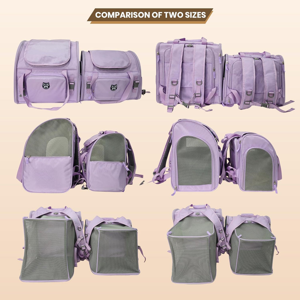 Lollimeow Expandable Large Cat Carrier Backpack, Supports up to 14 lbs