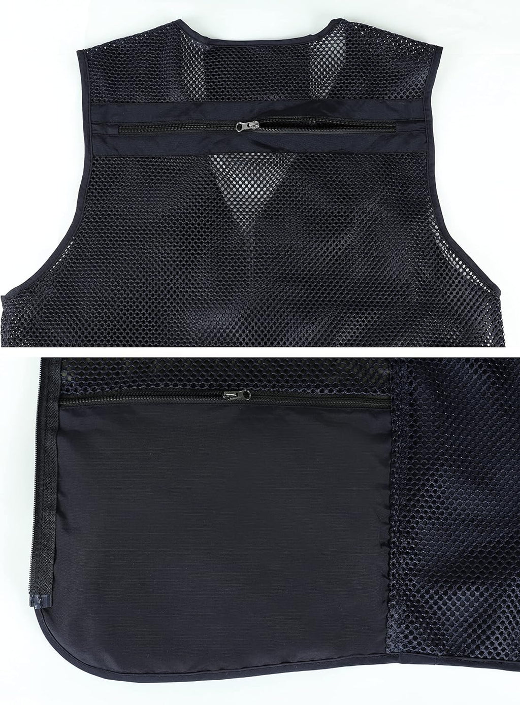 Lentta Men's Fishing Vest Summer Outdoor Lightweight Work Photo Vest 16 Pockets
