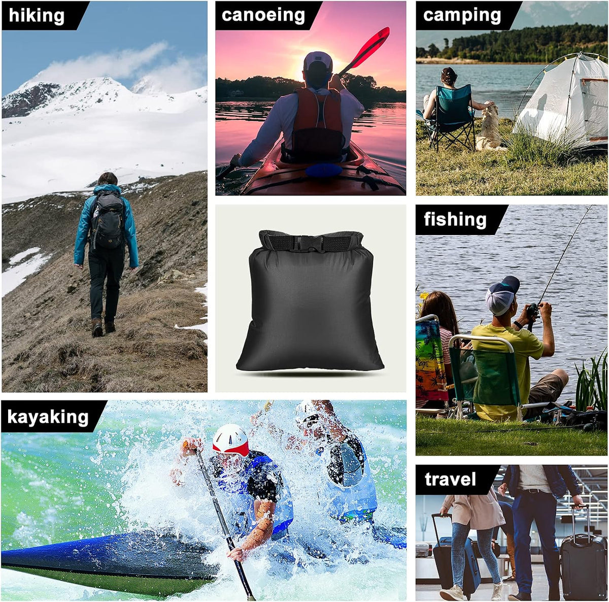 Dry Bags Waterproof Set, 5 Packs Ultralight Waterproof Bags Small Stuff Sack Water Proof Bag Dry Packs, Outdoor Dry Bag Keep Gear Dry for Backpacking Hiking Boating Camping Travel
