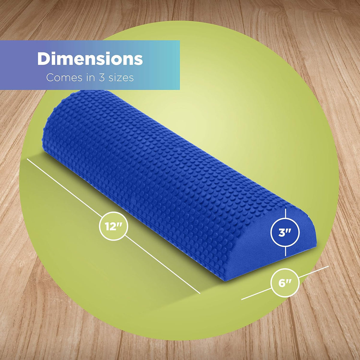 Bean Products High Density Half Round Foam Roller 18" for Physical Therapy