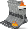 Buttons & Pleats Wool Socks for Men & Women Merino Thermal Warm Cozy Winter Boot Sock