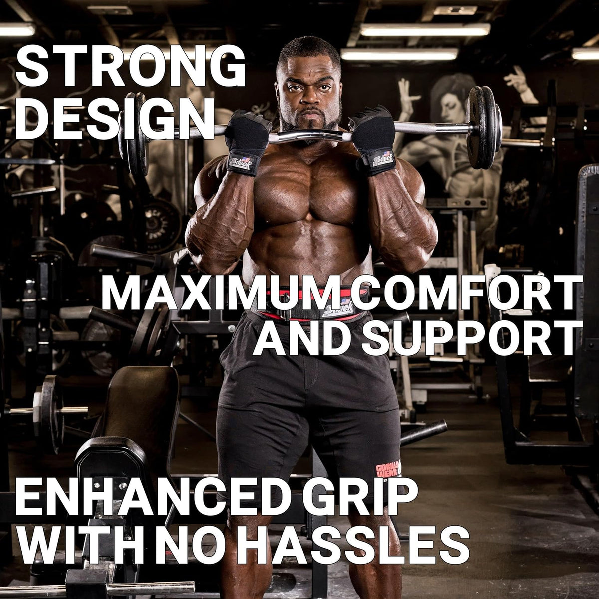 Schiek Sports 540 Platinum Lifting Gloves, Gym Workouts