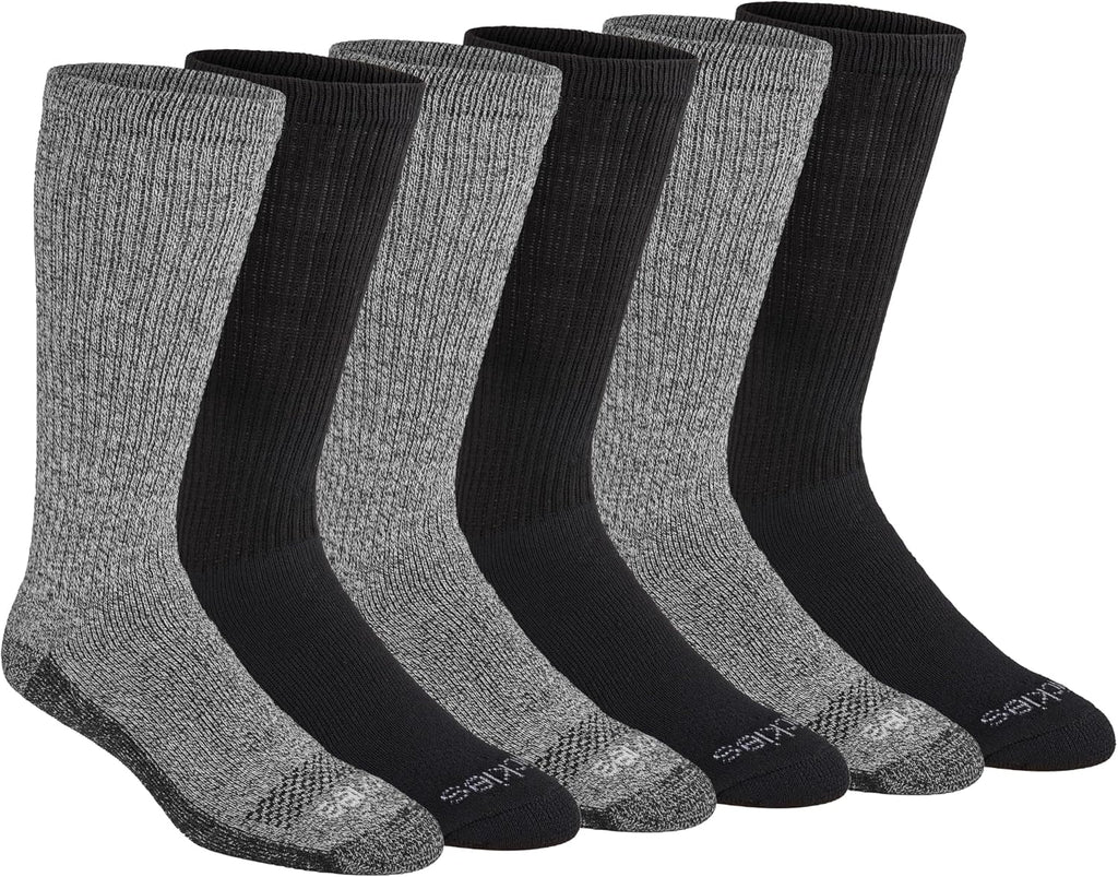 Dickies Men's Dri-Tech Moisture Control Boot-Length Socks, Available in L-XL (6, 12 Pairs)