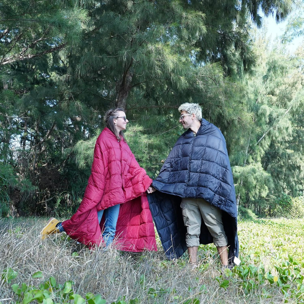 KingCamp Ultralight Camping Blanket, Wearable Packable Blanket 69" x 53"
