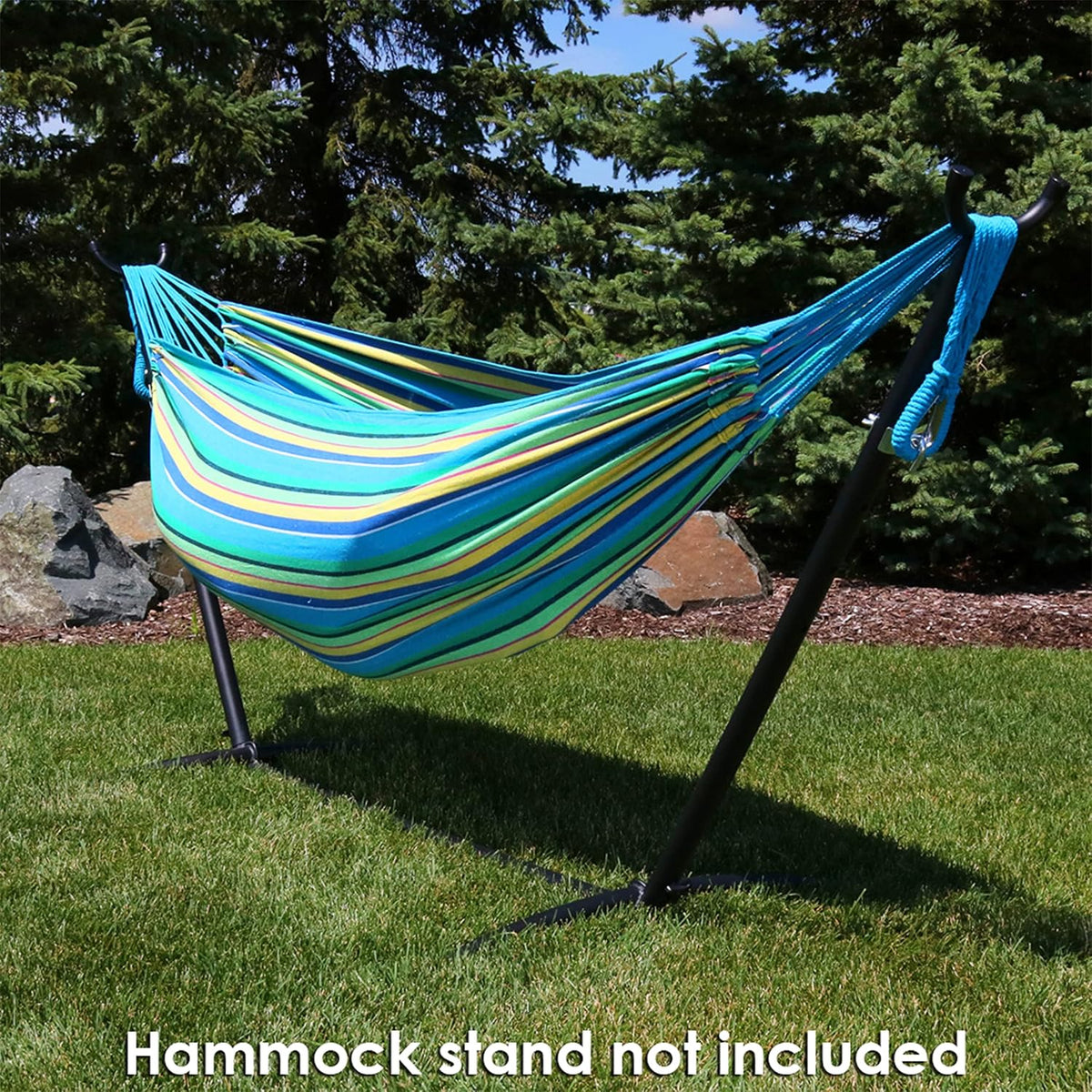 Sunnydaze Brazilian Double Hammock Without Stand, Portable, Sea Grass