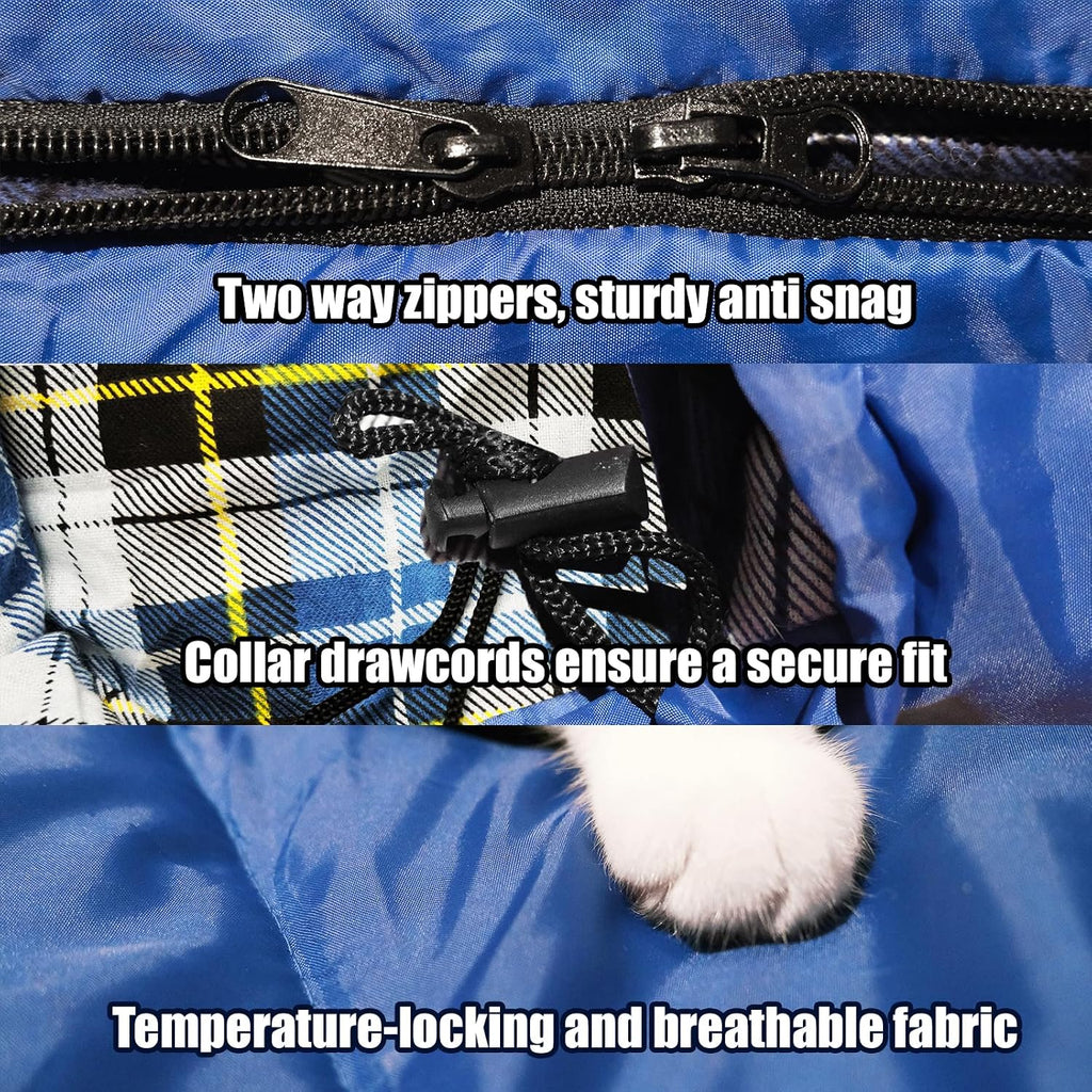 ShinHye 0 Degree Sleeping Bag for Adults - Cotton Flannel 4 Season Cold Weather Winter, XXL Big and Tall Camping Sleeping Bag with Compression Sack