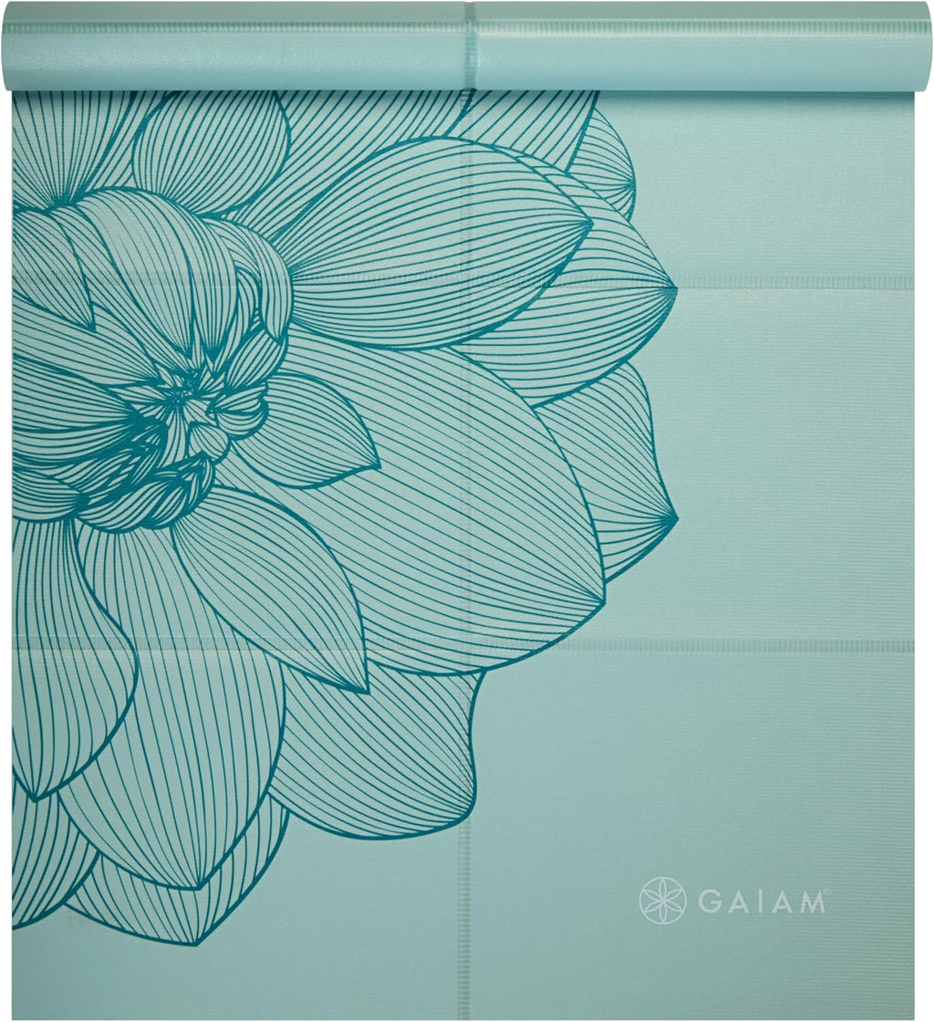Gaiam Folding Yoga Travel Mat, 2mm, Foldable & Lightweight