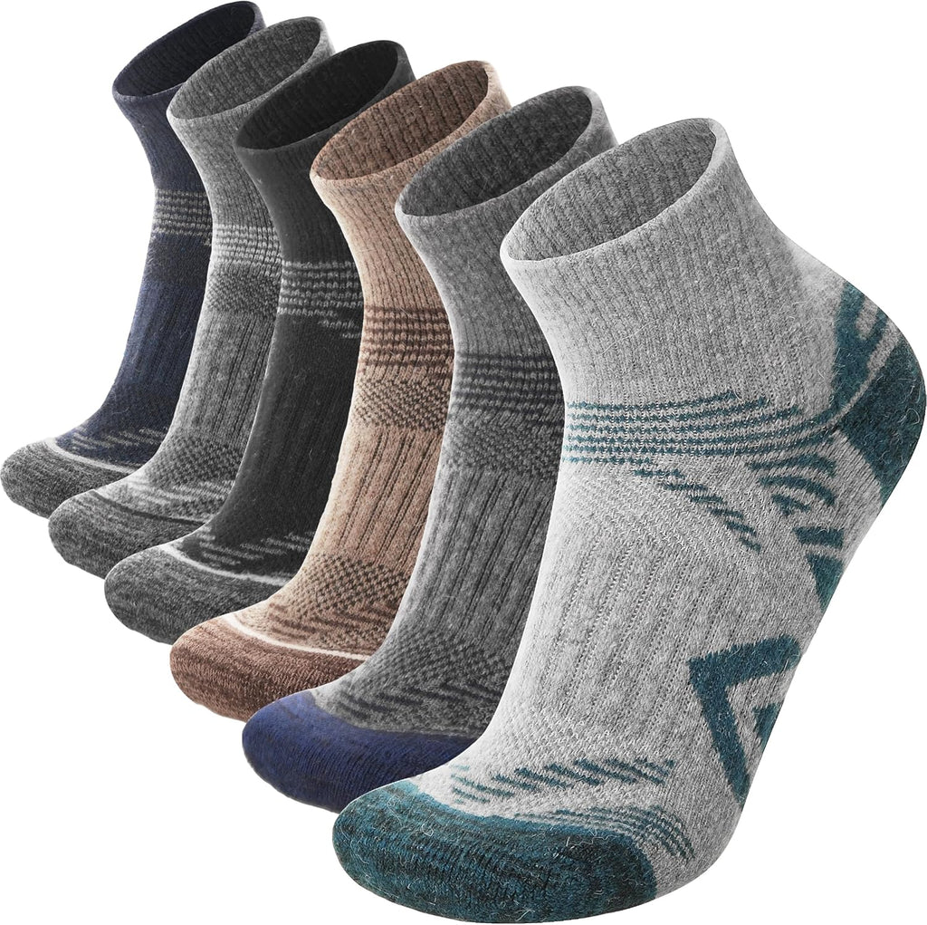 ANTSANG Merino Wool Quarter Ankle Hiking Running Socks for Women Men