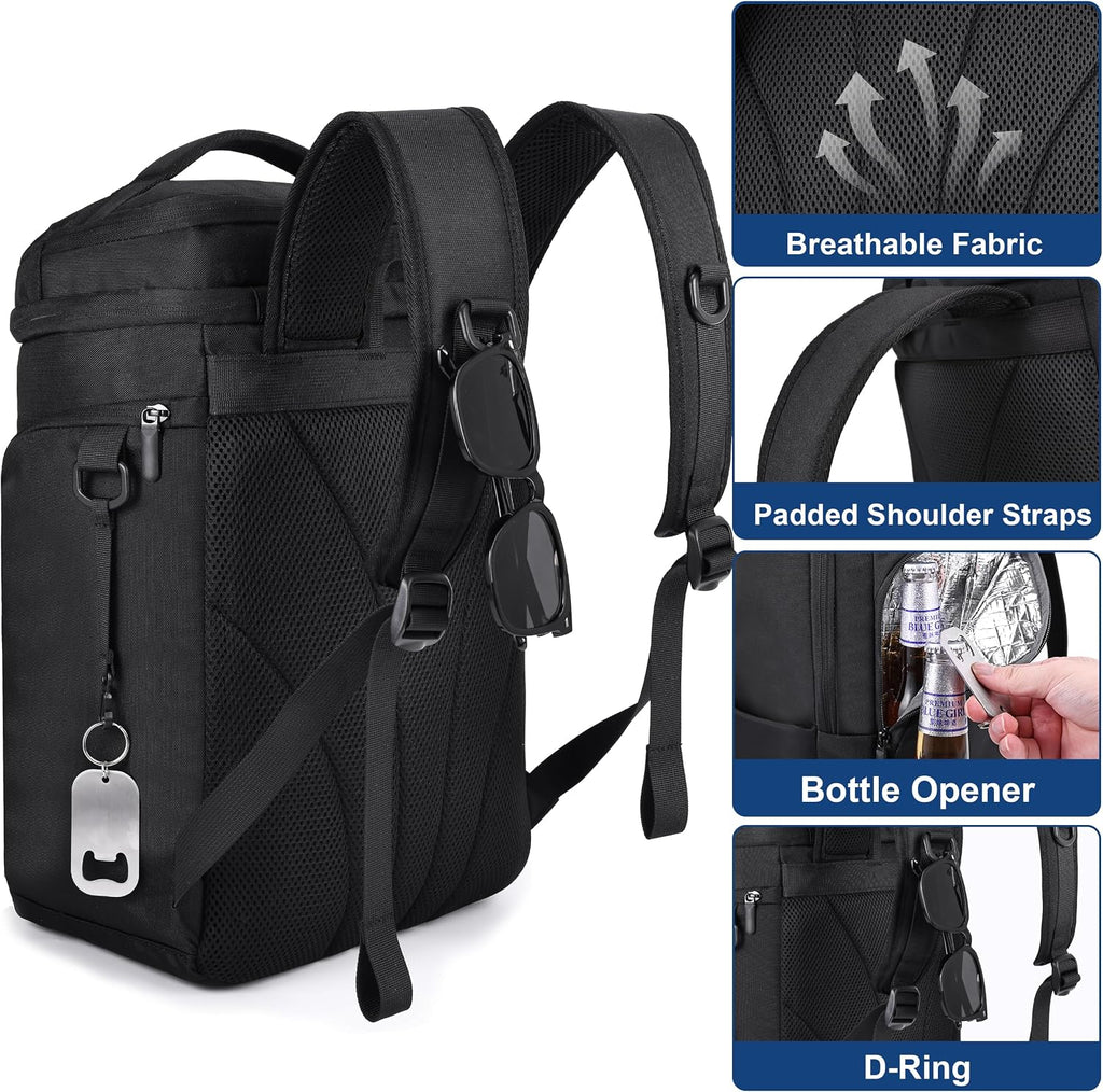 Cooler Backpack 35 Cans Backpack Cooler 4 Insulated Compartments