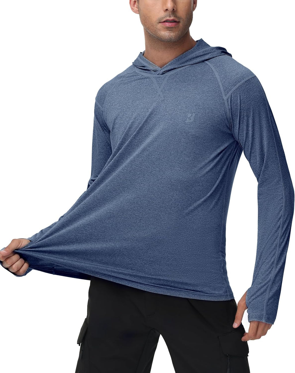 Roadbox Men's UPF 50+ Fishing Shirts, Long Sleeve UV Sun Protection Hoodie