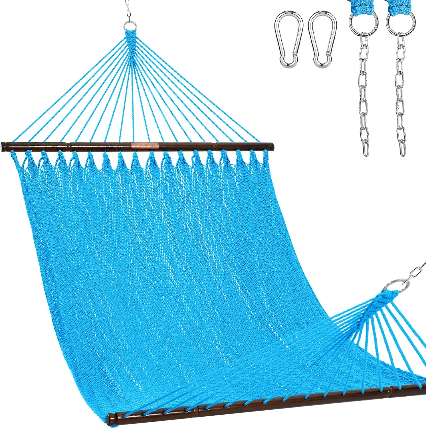 Lazy Daze 2 Person Caribbean Rope Hammock, Handwoven Double Hammock