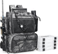 Rabjen Fishing Tackle Backpack with Rod Holders, Bottle Holder, Storage Bag Store Fishing Gear