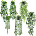 Der Rose 6Pcs Fake Plants Artificial Hanging Vines for Office Shelf Decor