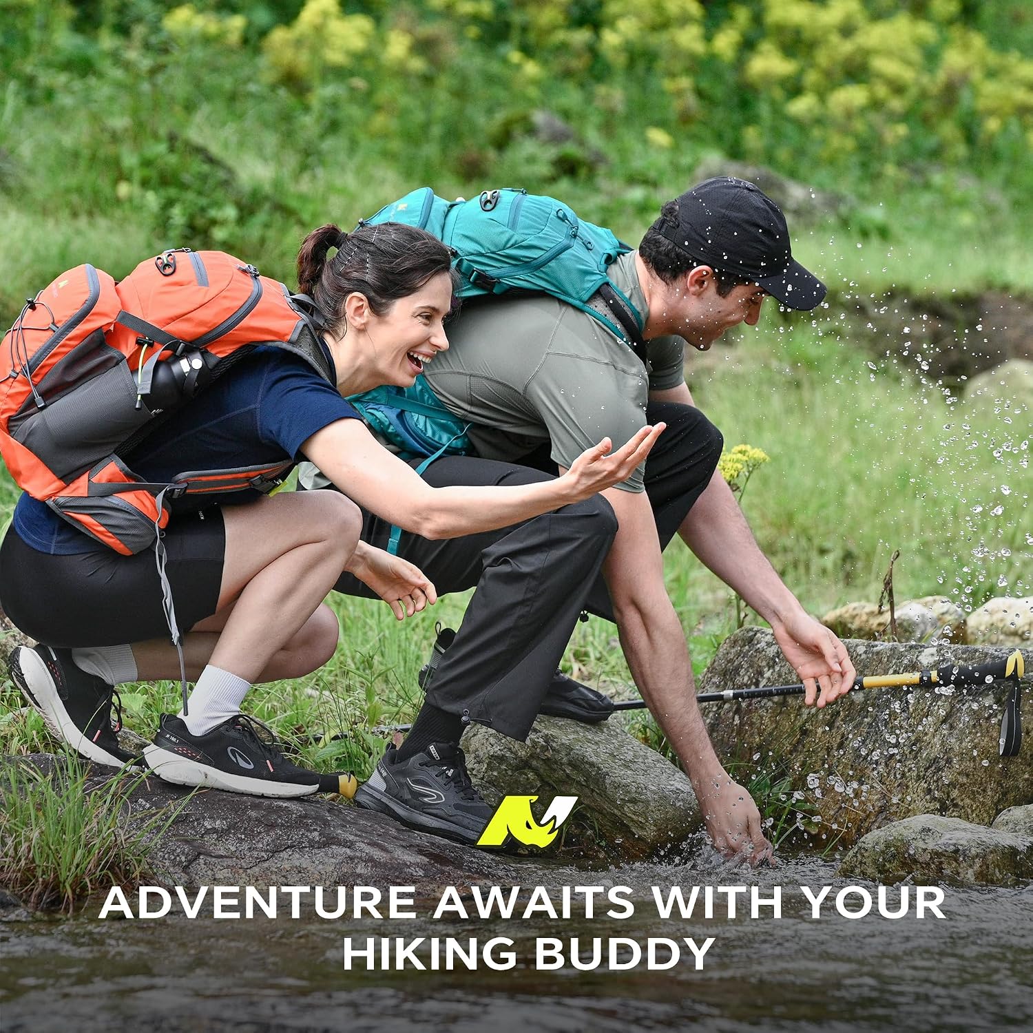 N NEVO RHINO Hydration Backpack, 18L Hiking Backpack with 3L Water Bladder