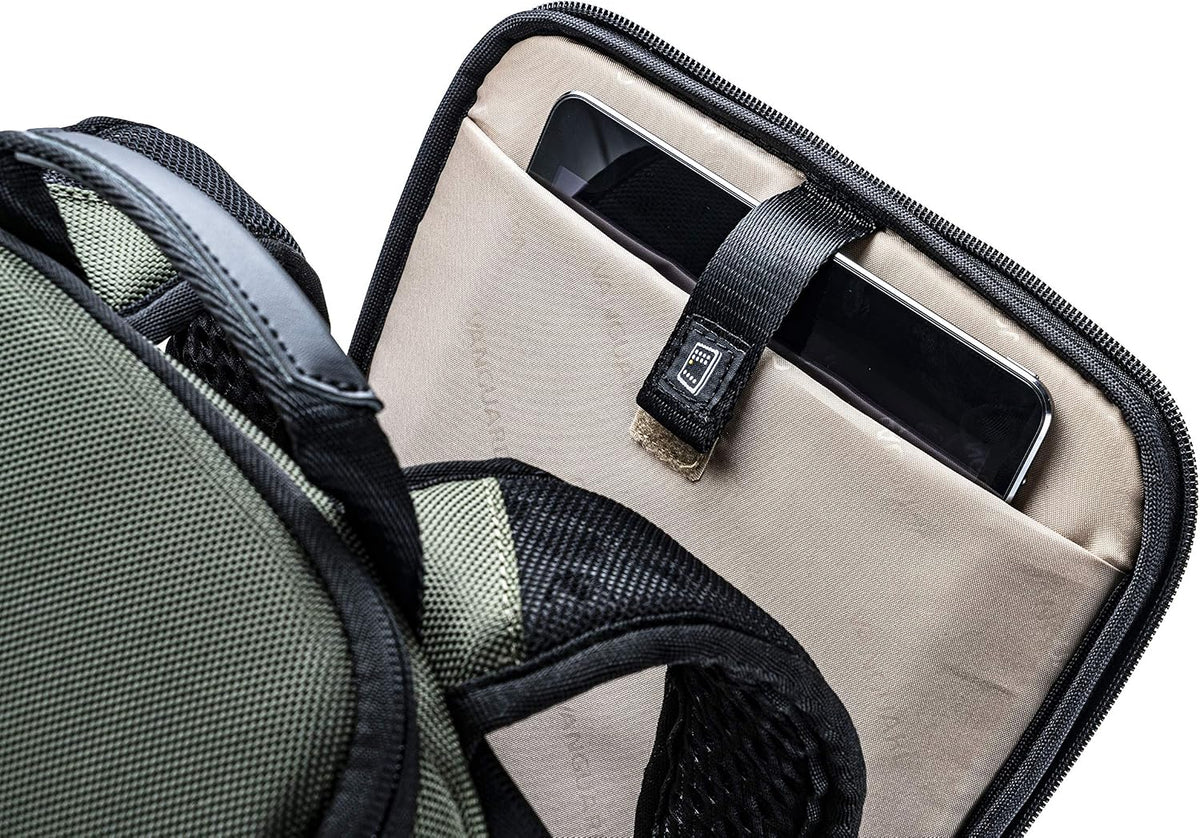 VANGUARD VEO Select 37BRM Camera Backpack - Green, Rear Access, Multi-Access, 9.7" Tablet Storage, Tripod Carry