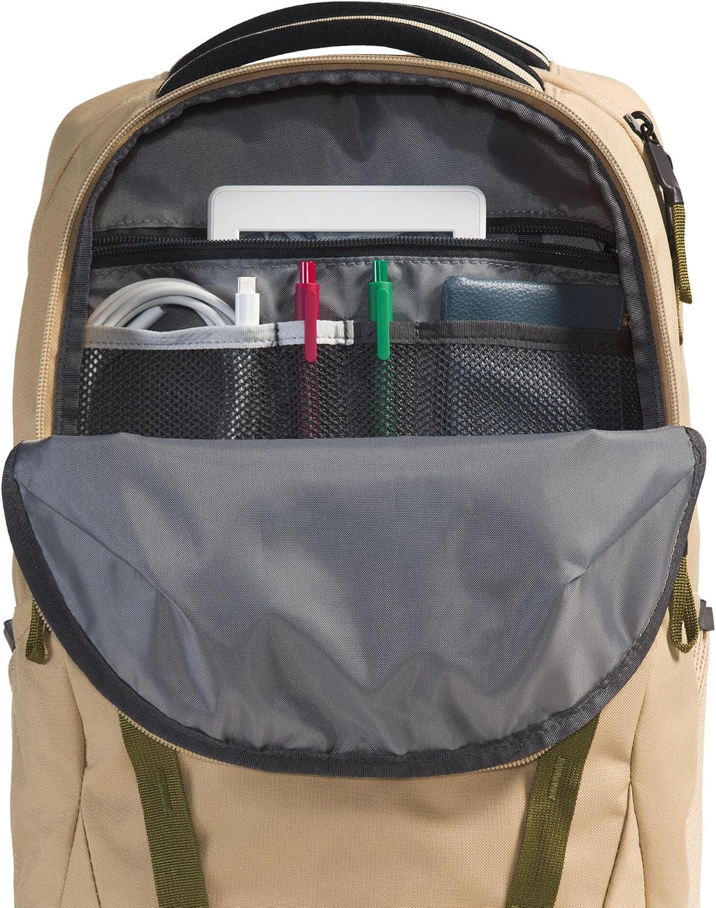 The North Face Vault Everyday Laptop Backpack, Khaki Stone/Blk, One Size