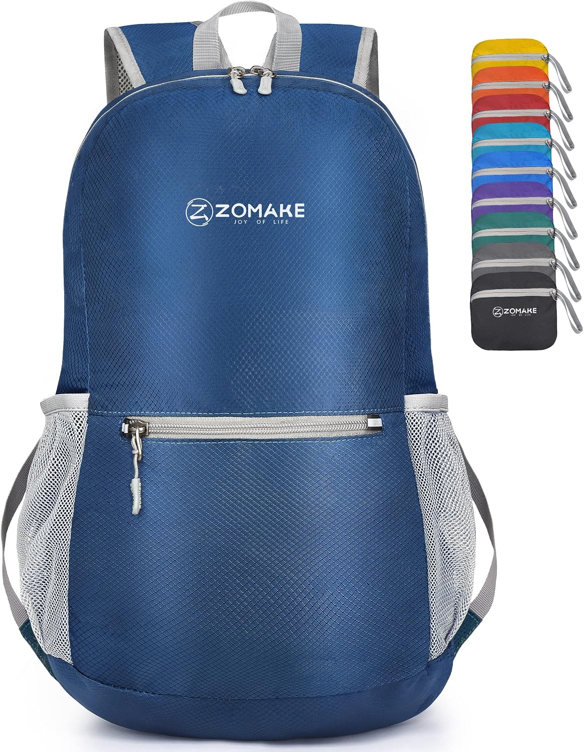 ZOMAKE Lightweight Packable Backpack, Foldable Small Travel Day Pack | 10/15/20L Water Resistant Hiking Backpacks for Women Men, Multiple Pockets, Breathable Shoulder Strap, Everyday Carry