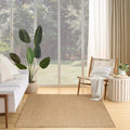 Nourison Home Courtyard Indoor Outdoor Area Rug, Jute, 5' x 7', Geometric
