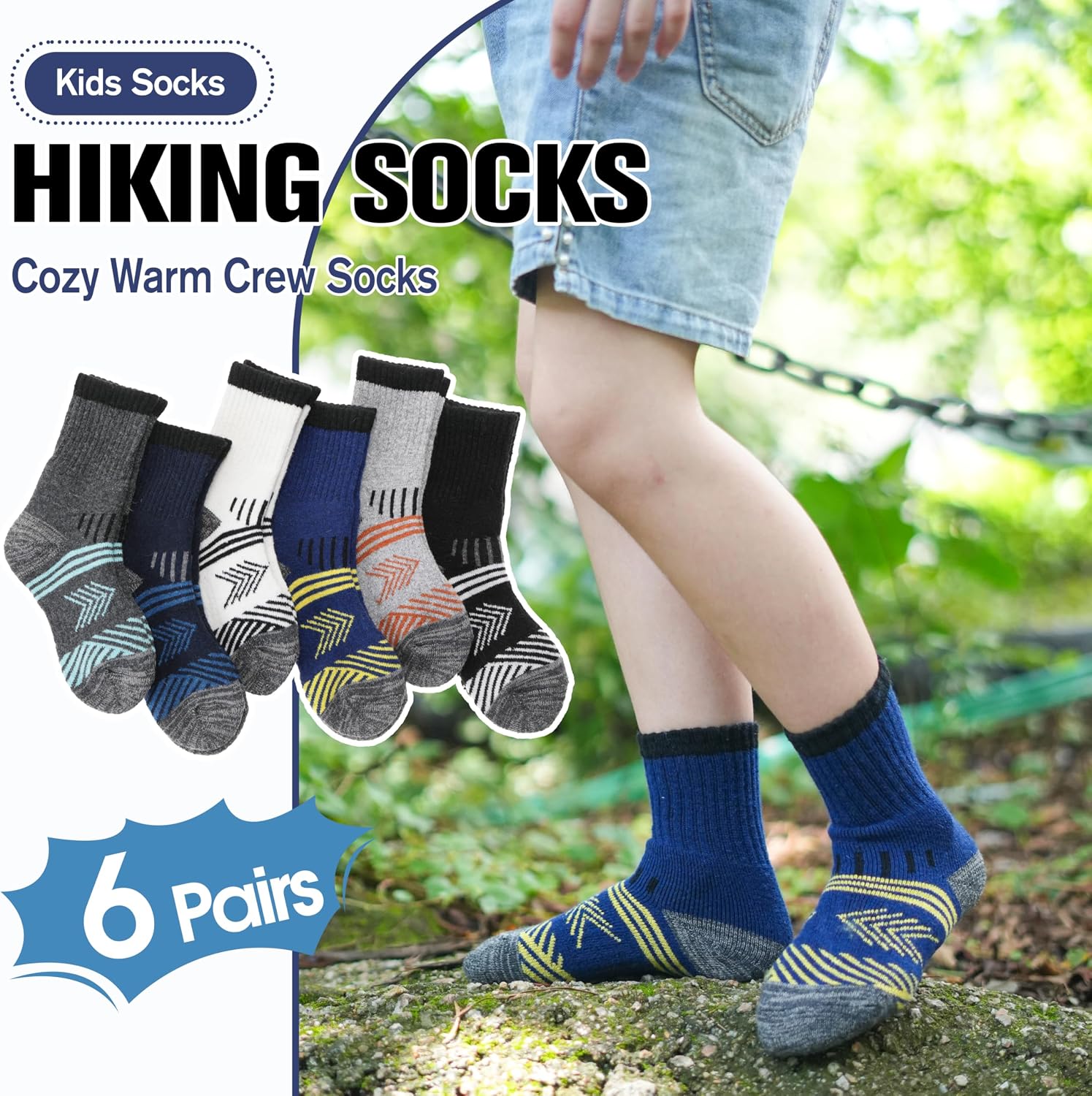EBMORE Kids Merino Wool Hiking Thermal Winter Socks