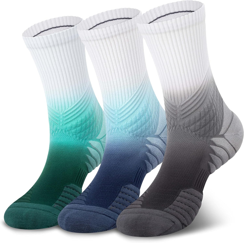 Hylaea Unisex Crew Socks for Running Athletic, Comperssion & No Blisters