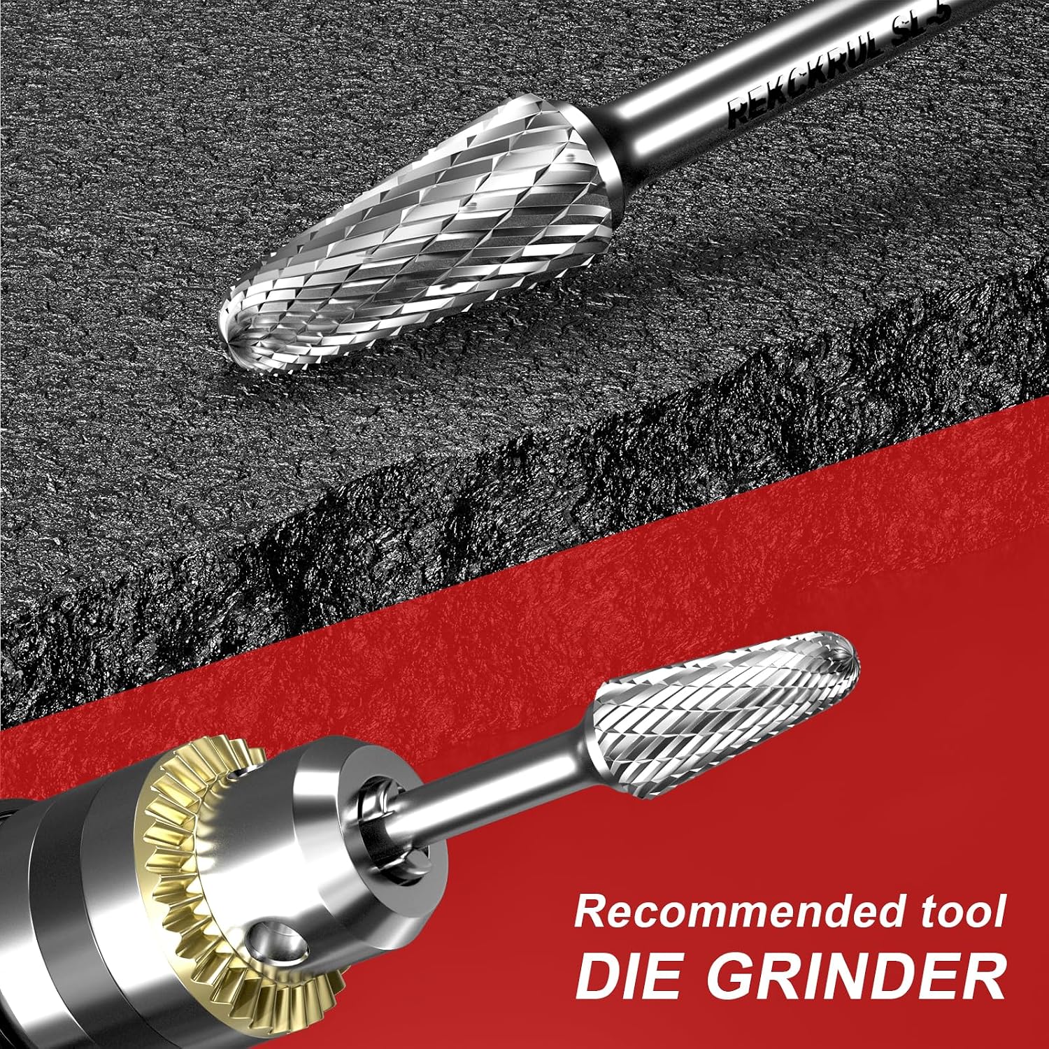 Professional Tungsten Carbide Rotary Burr Bit SL-5 with 1/4" Shank