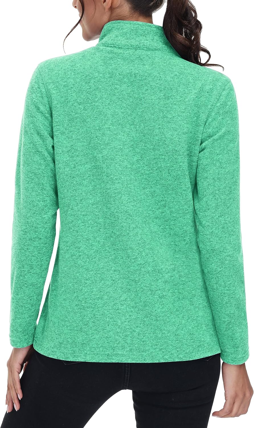 MAGCOMSEN Womens Fleece Zip Up Jacket with Pockets Lightweight Soft Coat
