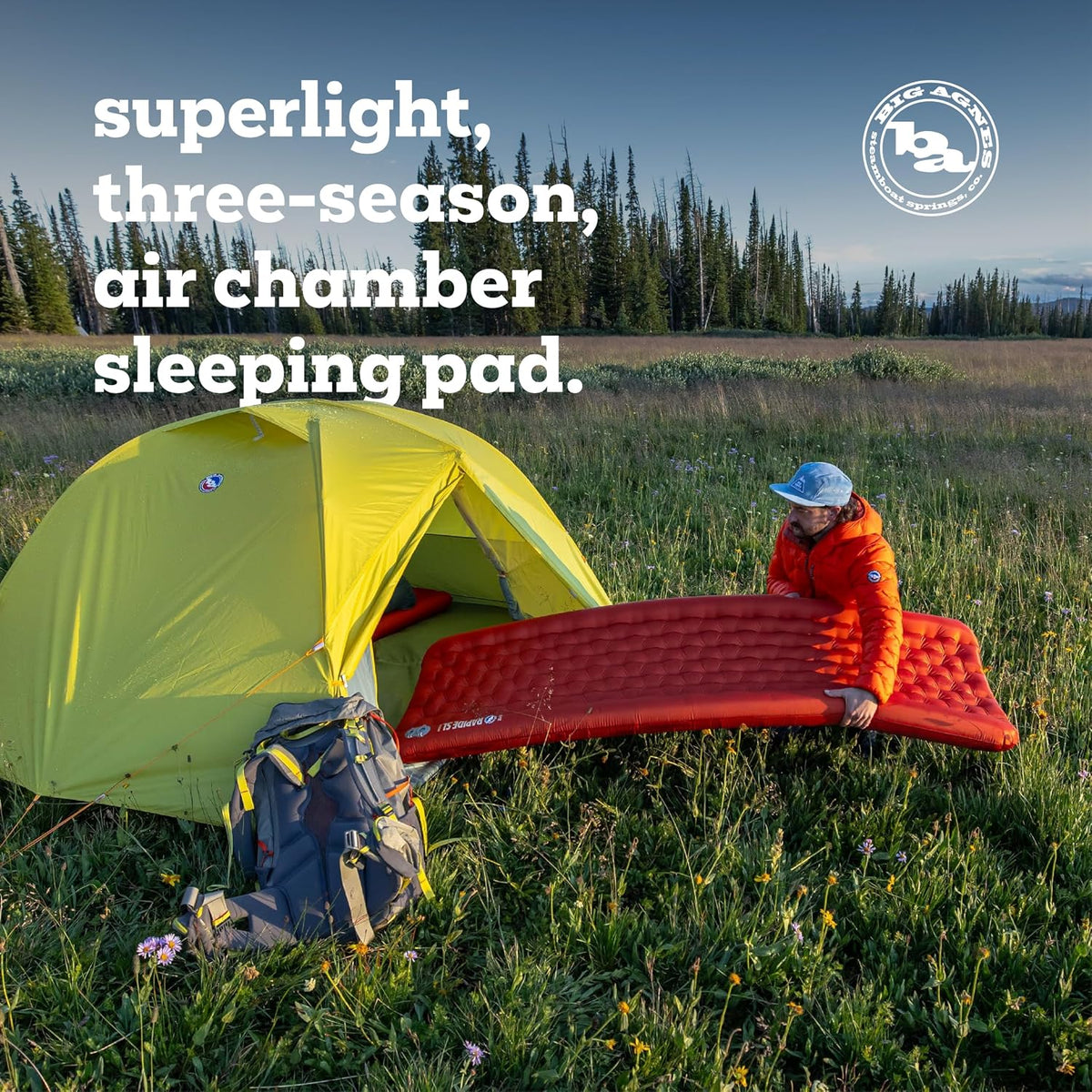 Big Agnes Rapide SL - Insulated Sleeping Pad, Regular (20X72)