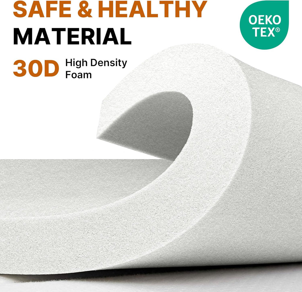 GAIALOOP 4-Inch Memory Foam Camping Mattress, Roll Up Foam Camp Pad