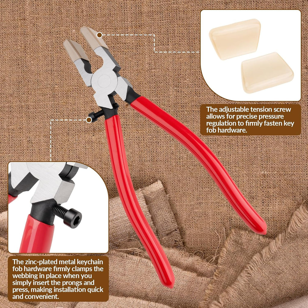 70pcs Key Fob Hardware Set 1 Inch with Key Fob Pliers