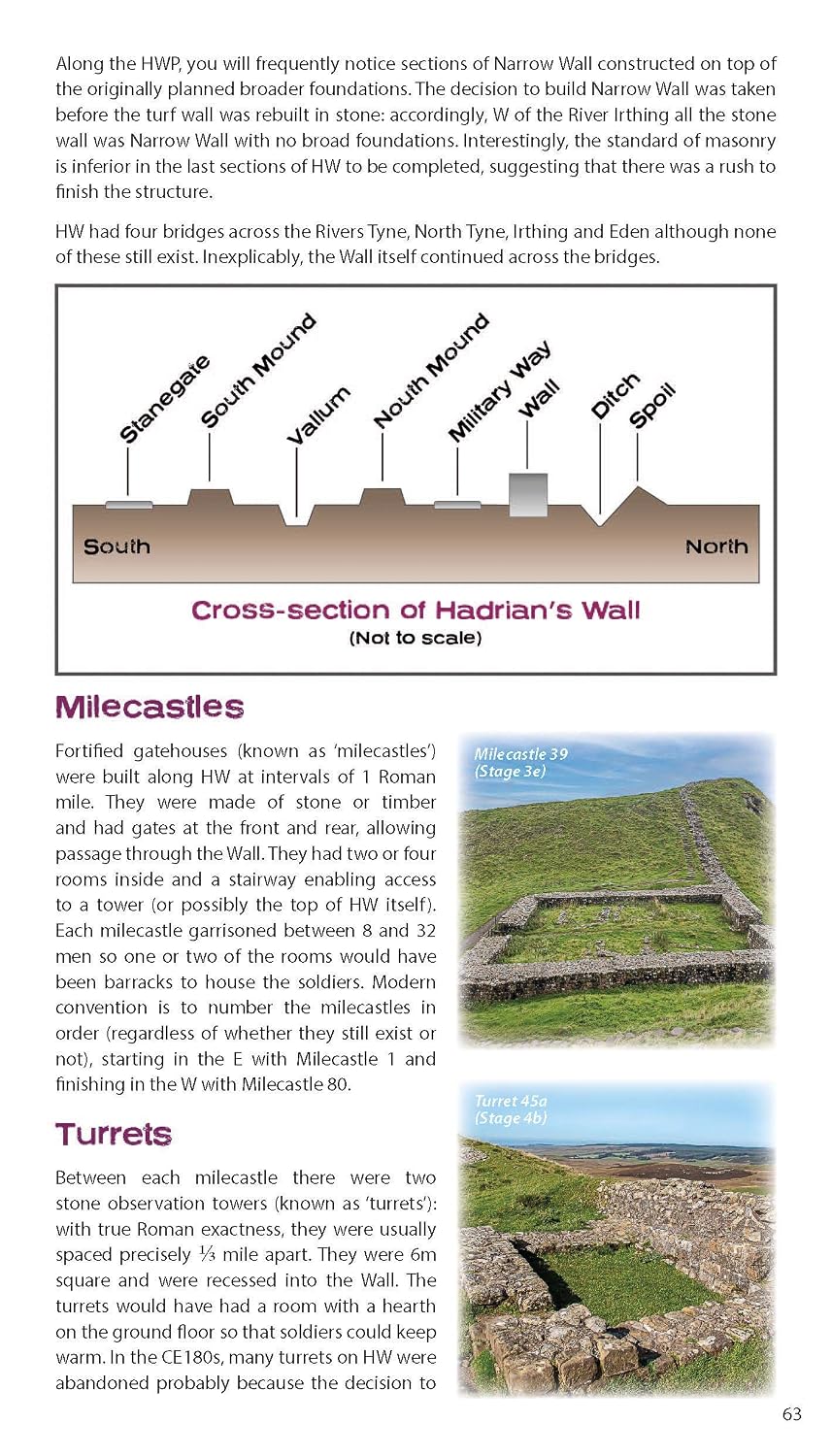 Trekking the Hadrian's Wall Path: Two-Way Trekking Guide: Real OS 1:25k Maps Inside (The Great Treks of England)