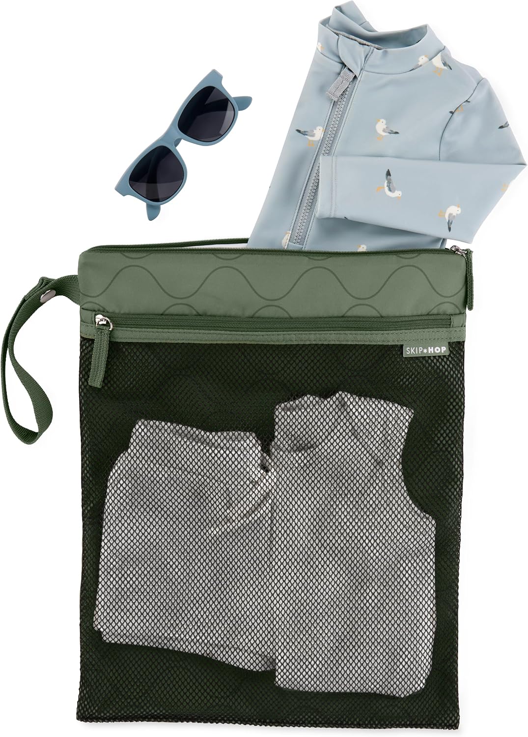 Skip Hop Waterproof Wet Dry Bag, Grab & Go, Sage