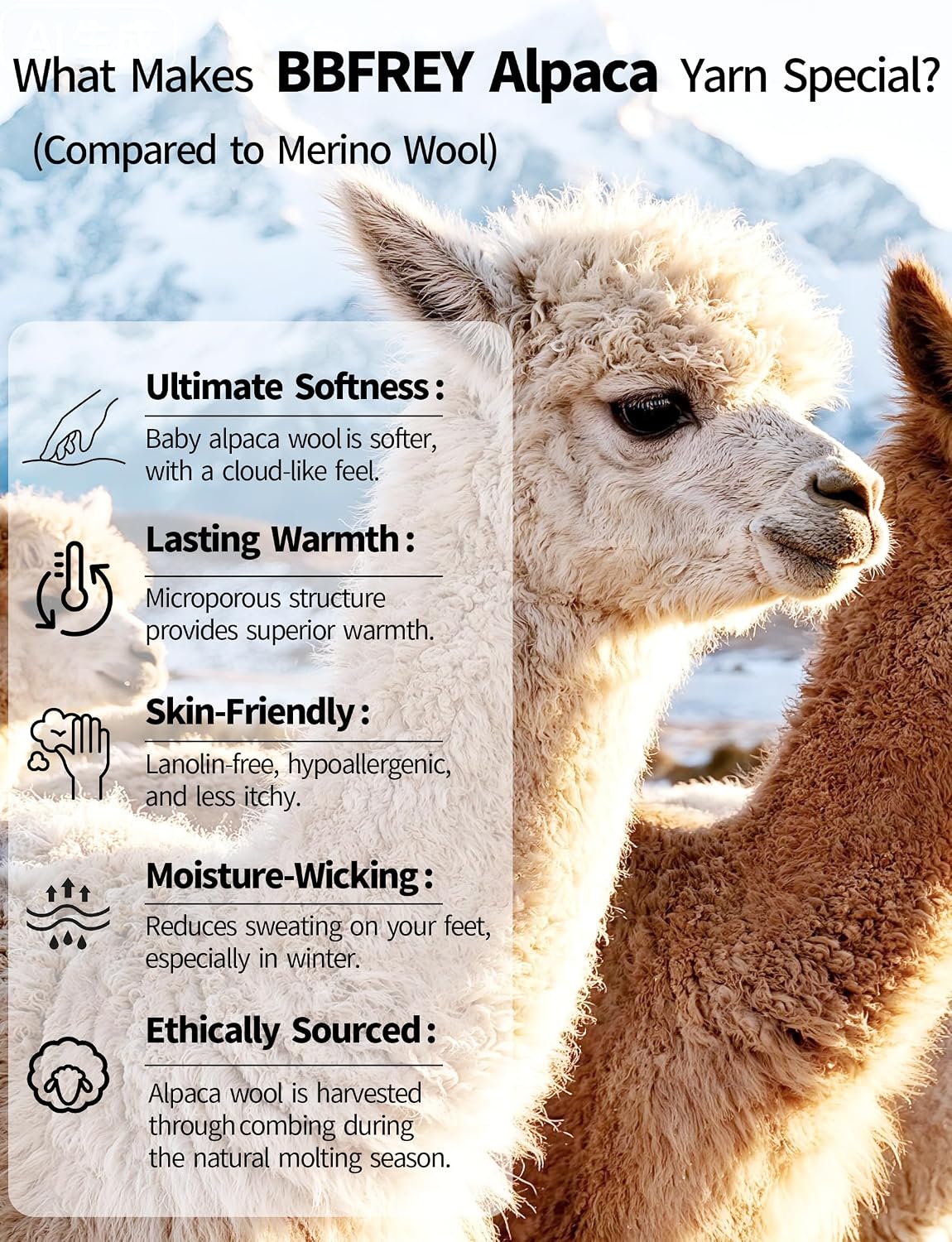 Over-The-Calf Alpaca Wool Boot Socks for Men Women - Thick Thermal Socks for Winter Hiking, Hunting, Moisture Wicking