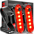 Bike Tail Light 2 Pack - Easy Bicycle Rear Light Installation - USB C Rechargeable Bike Lights for Night Riding - 18 Hour Max - Bicycle Brake Safety - 4 Modes LED (Luces para Bicicleta)