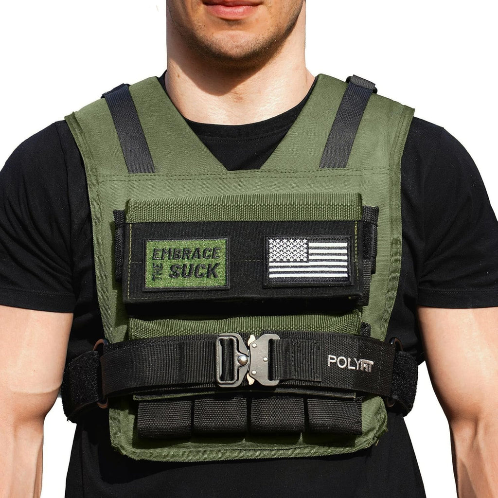 Polyfit Warrior Weighted Vest - Adjustable Vest with Removable Iron Weights