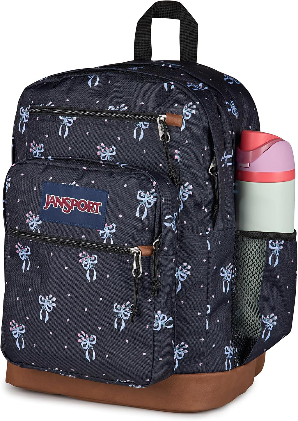 JanSport 34L Cool Backpack – 15-inch Laptop Sleeve, Pastel Petals Black