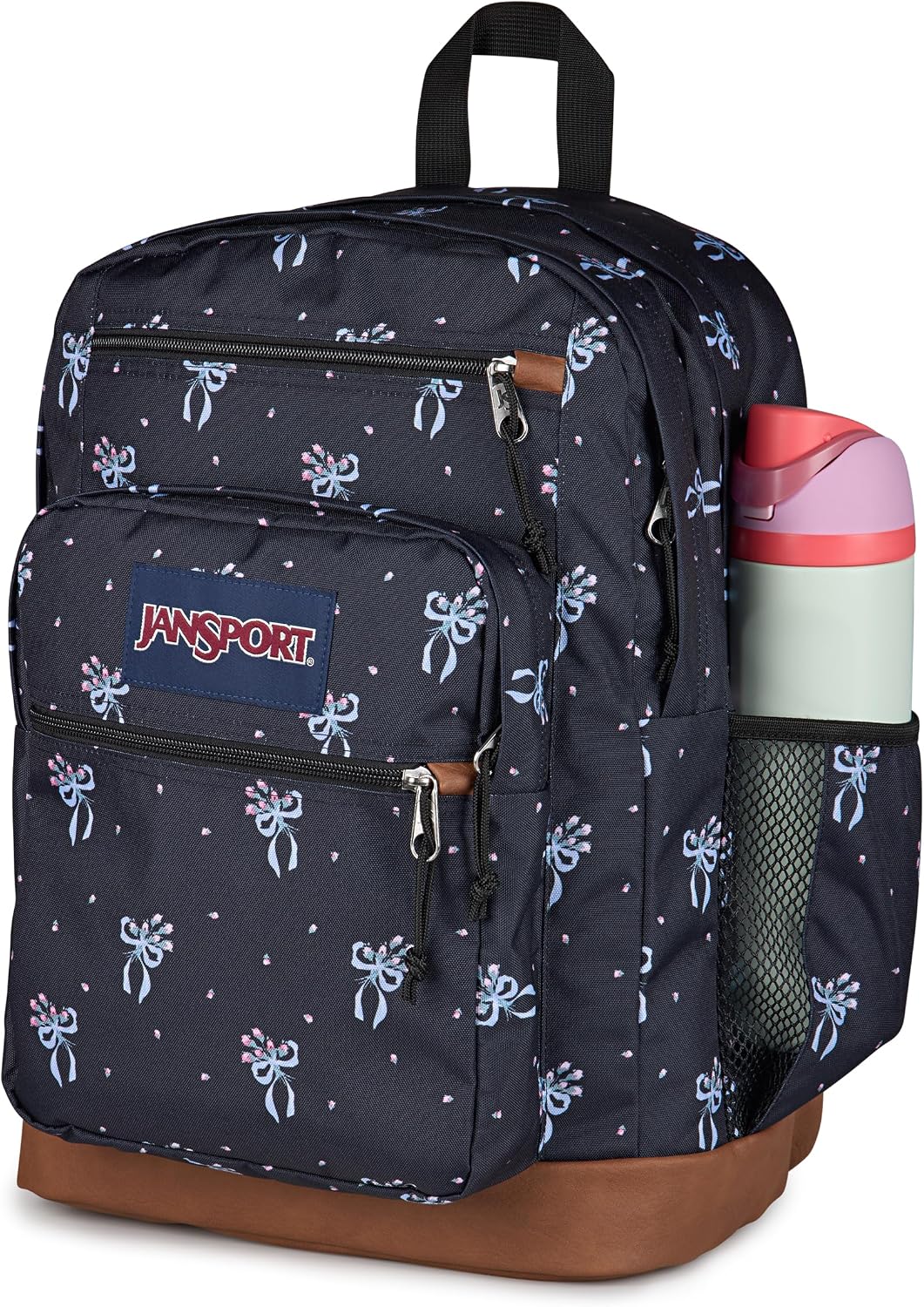 JanSport 34L Cool Backpack – 15-inch Laptop Sleeve, Pastel Petals Black