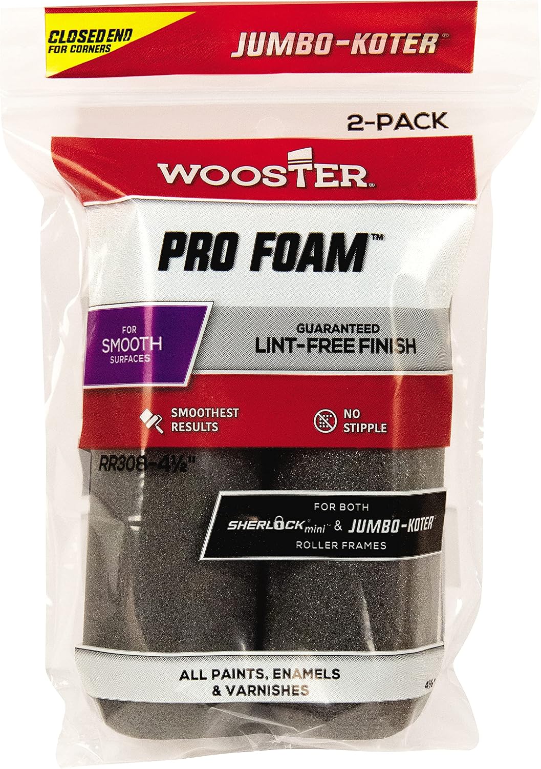 Wooster 5, 6 1/2-Inch RR308-6 1/2 Pro Foam, Color