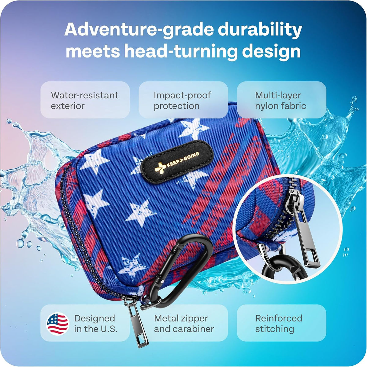 KeepGoing Travel First Aid Kit - TSA-Approved Travel Size