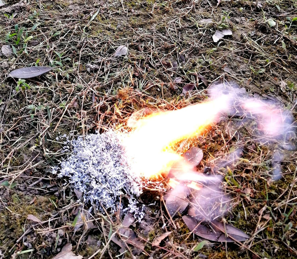 eGreen Magnesium Fire Starter Kit: 4" Ferro Rod & Wax Rope Options