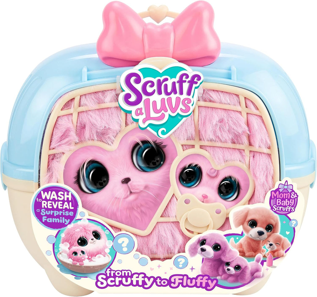ScruffaLuvs Mom & Baby Scruffs Dachshund Plush Toys, Wash to Reveal