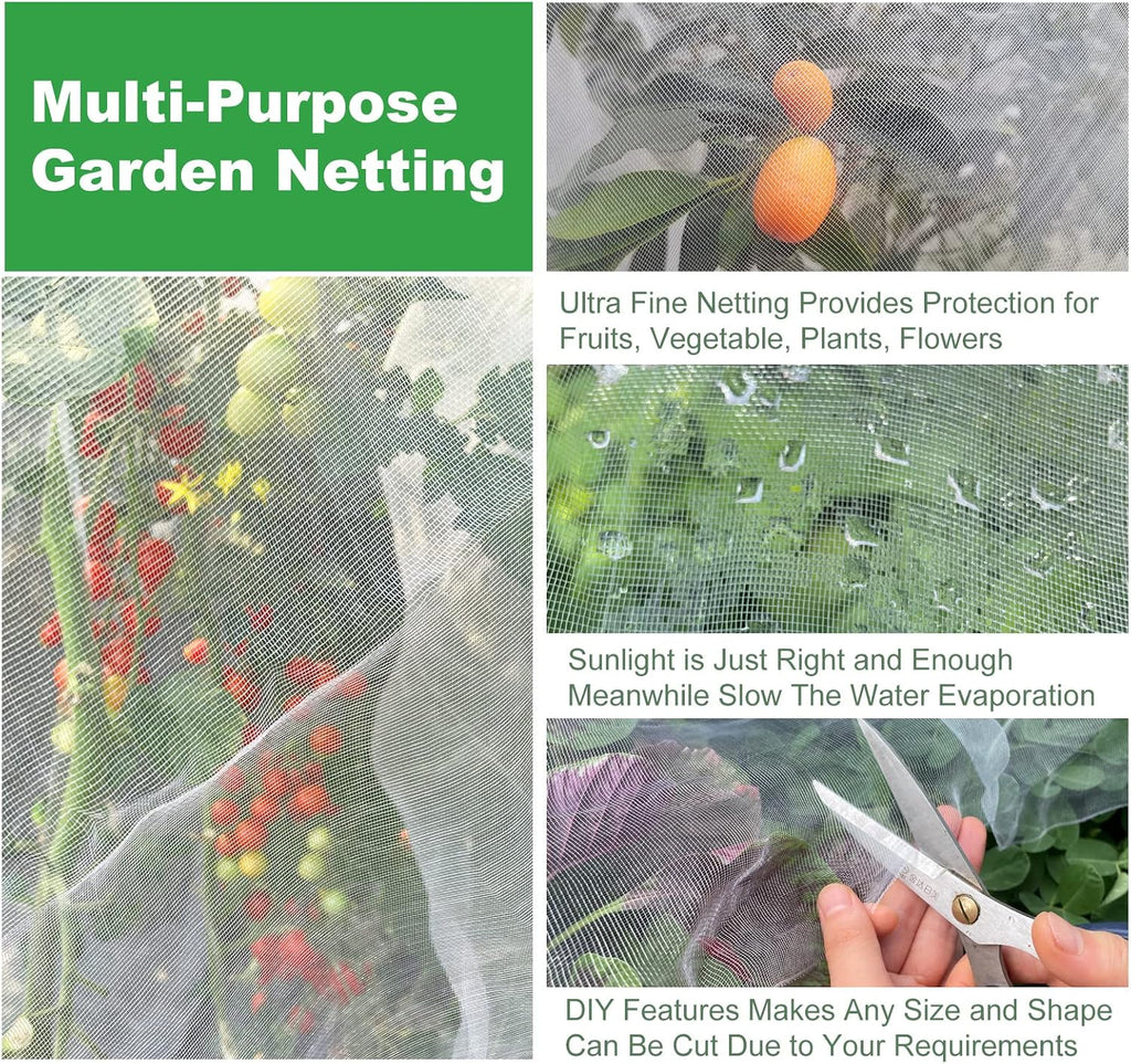 Garden Netting 10x20ft - Ultra Fine Insect Netting for Plants Trees