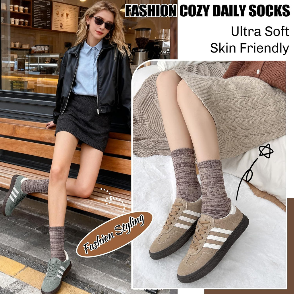 EBMORE Merino Wool Thermal Warm Winter Socks for Women Men