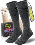 Over-The-Calf Alpaca Wool Boot Socks for Men Women - Thick Thermal Socks for Winter Hiking, Hunting, Moisture Wicking