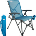 SUNNYFEEL High Back Folding Camping Chair 500 lbs with Aluminum Frame, Blue