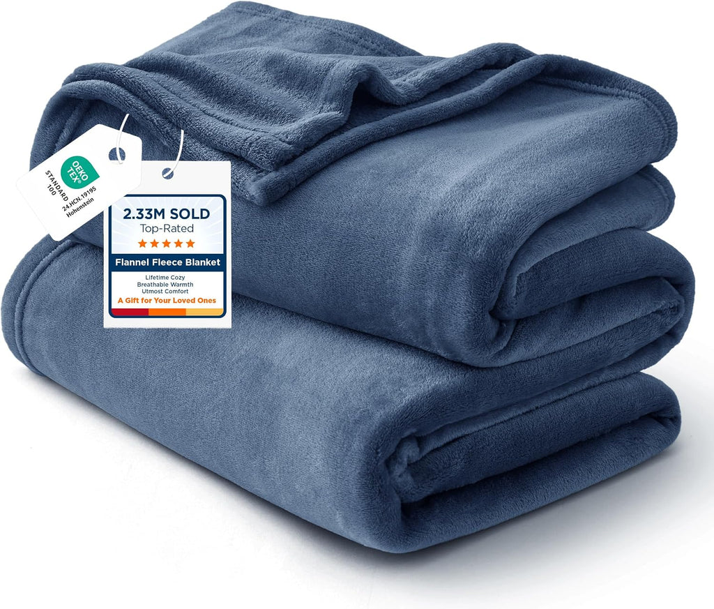 Bedsure GentleSoft Cream Throw Blanket for Couch - 300GSM Soft Cozy Fleece Blankets for Home Decor Gifts Throws for Travel Camping 50x60 Inches